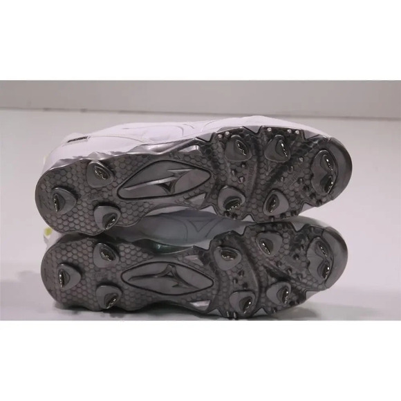 Mizuno 9-Spike Ambition 2 All White Baseball Cleats 12.5 New! - Picture 6 of 14